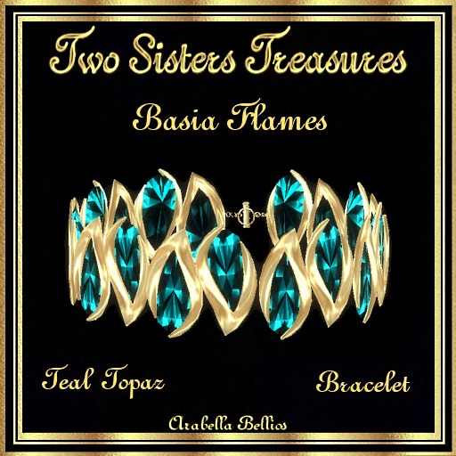 TST - BASIA FLAME TEAL TOPAZ BRACELET YG