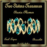TST - BASIA FLAME TEAL TOPAZ BRACELET YG