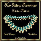 TST - BASIA FLAME TEAL TOPAZ NECKLACE YG