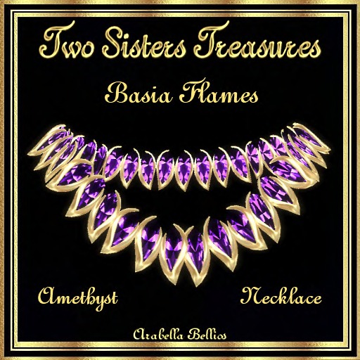 TST - BASIA FLAME AMETHYST NECKLACE YG