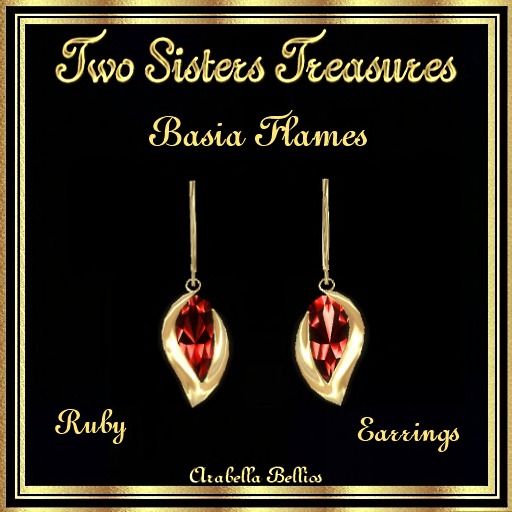 TST - BASIA FLAME RUBY EARRINGS YG