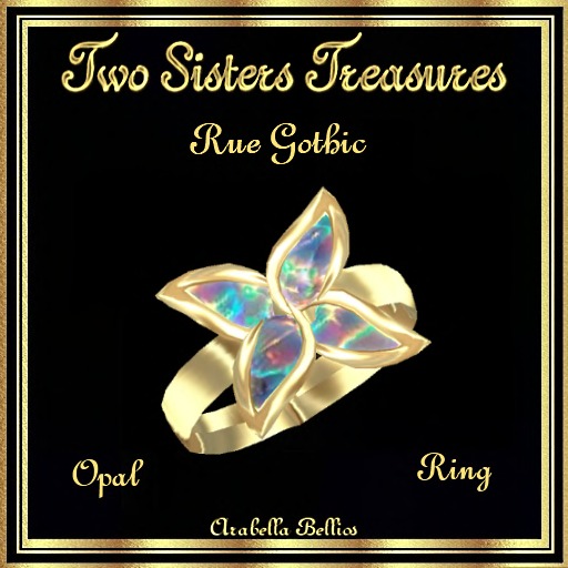 TST - BOX RUE GOTHIC OPAL RING YG