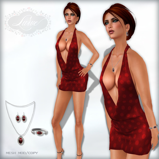 *Lurve* Lil Mesh Halter Mini - Red