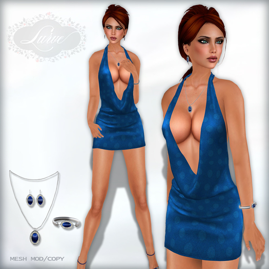 *Lurve* Lil Mesh Halter Mini - Blue