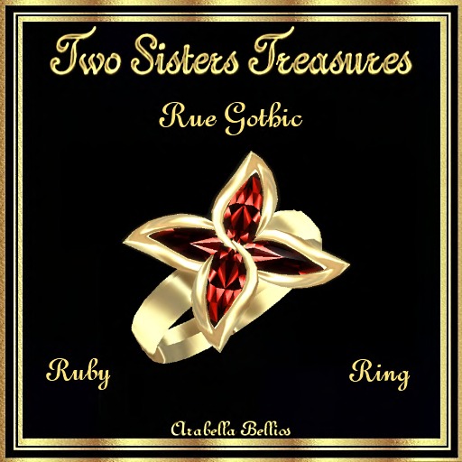 TST - BOX RUE GOTHIC RUBY RING YG
