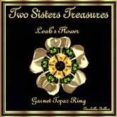 TST - LEAH'S FLOWER GARNET TOPAZ RING YG