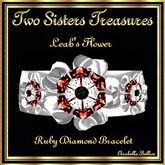 TST - LEAH'S FLOWER RUBY DIAMOND BRACELET SILVER
