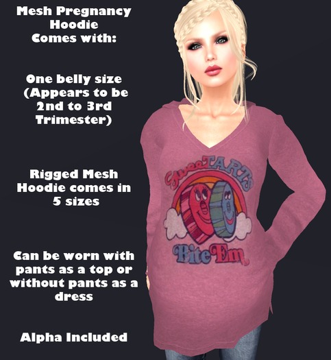Mesh Maternity Hoodie - SweeTarts
