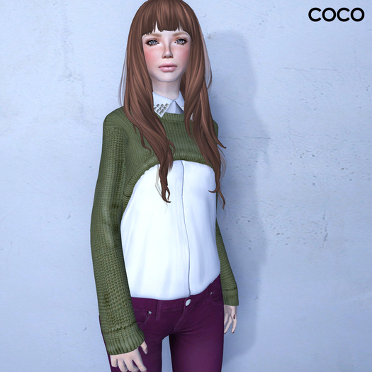 *COCO*_CroppedSweater&Shirt_Green
