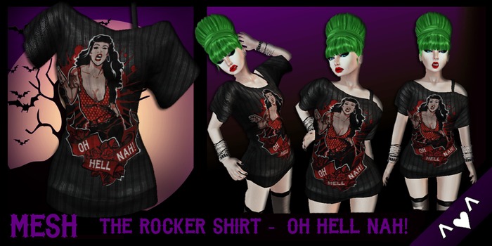 ^v^DRBC^v^The Rocker Shirt - Oh Hell Nah!