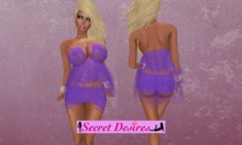 !Secret Desires! Purple Flirty Babydoll Nightie