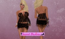 !Secret Desires! Black Flirty Babydoll Nightie