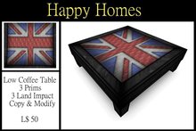 H.Homes ~ Rule Britannia Coffee Table ~ Black