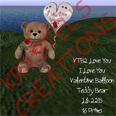 VTB2 Love You Red Rose Balloon Teddy Bear (Rezz Me)