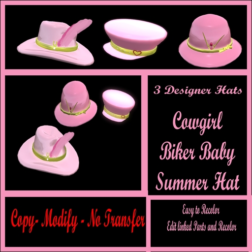 *TT* 3 Designer Hats 300
