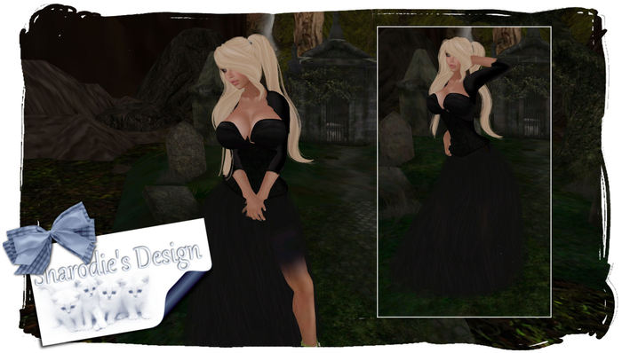 ~*~Shar's Gowns~*~Aloe - black