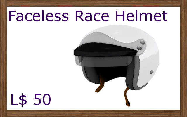 Faceless Race Helmet - White (boxed)