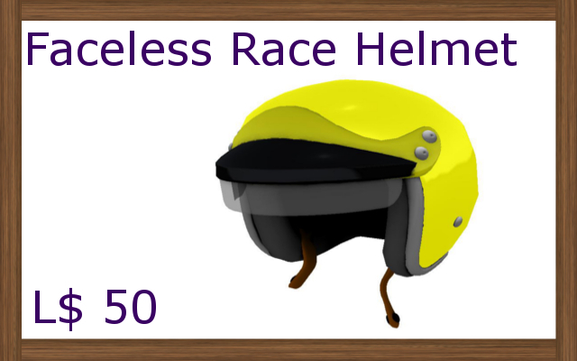 Faceless Race Helmet - Yellow (boxed)