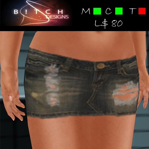 e.one Denim Mini Skirt Ripped **clearance**