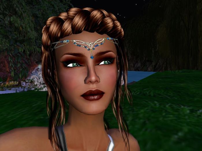 ~SE~Circlet-Blue Gem Chains