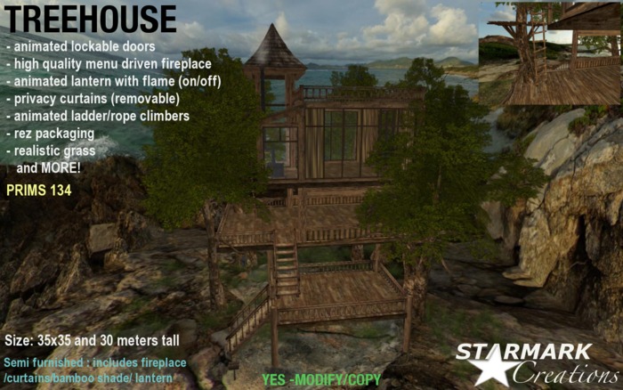 UPDATED BEAUTIFUL HIGH QUALITY TREEHOUSE V2 from STARMARK CREATIONS *** PROMO ***