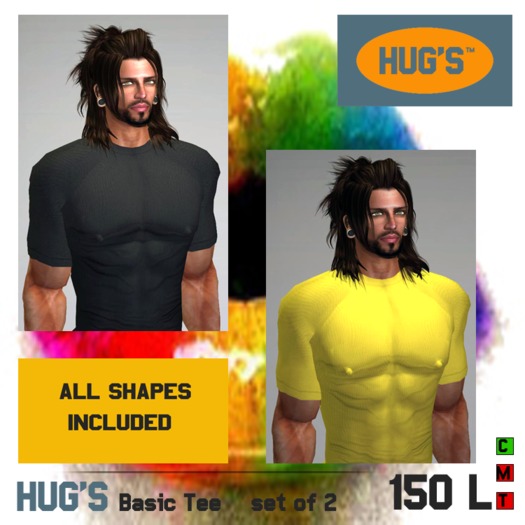 HUG'S Basic Tee SET Black/Yellow