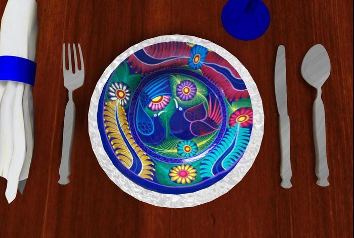 Blue Garden Print Dinnerware