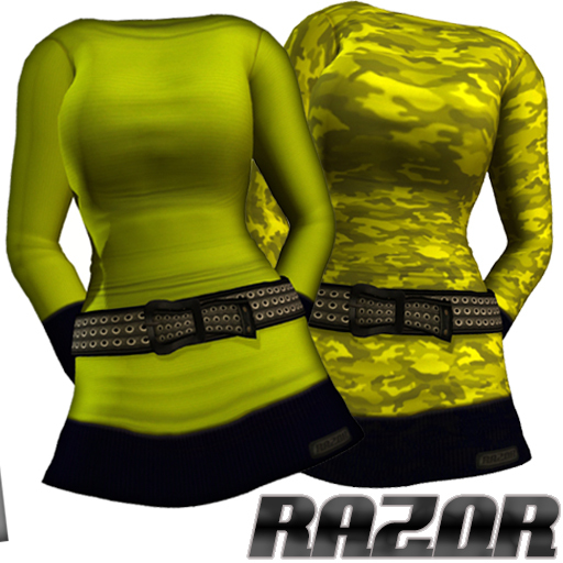 =Razorblade Jacket= Punk Prom Dress /// Neon Yellows 