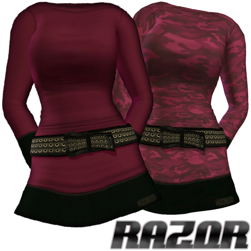 =Razorblade Jacket= Punk Prom Dress /// Dark Pinks 