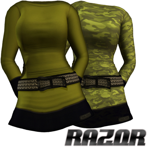=Razorblade Jacket= Punk Prom Dress /// Greens