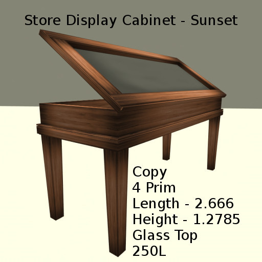 Vendor Display Cabinet Sunset