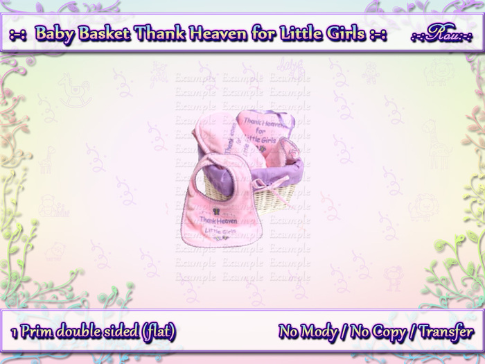 :-: Baby basket Thx Heaven 4 little girls :-: