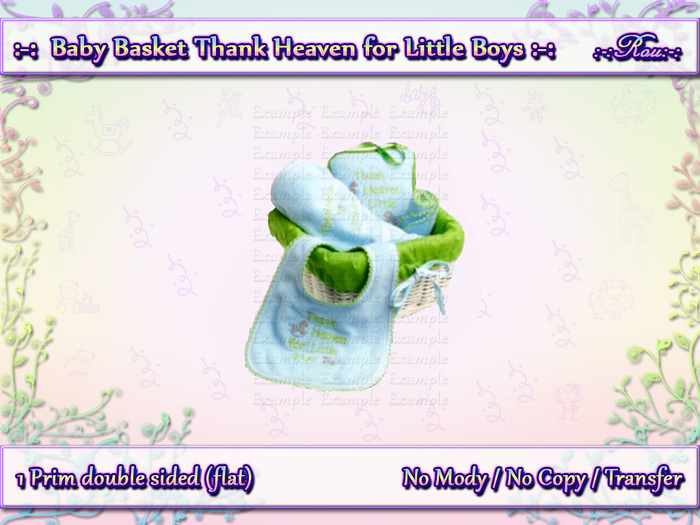 :-: Baby basket Thx Heaven 4 little boys :-: