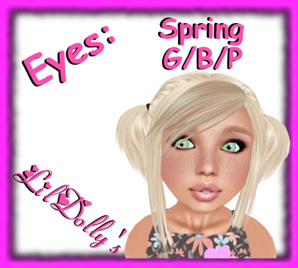 30 *LilDolly's* Spring Green/Blue/Pink Eyes