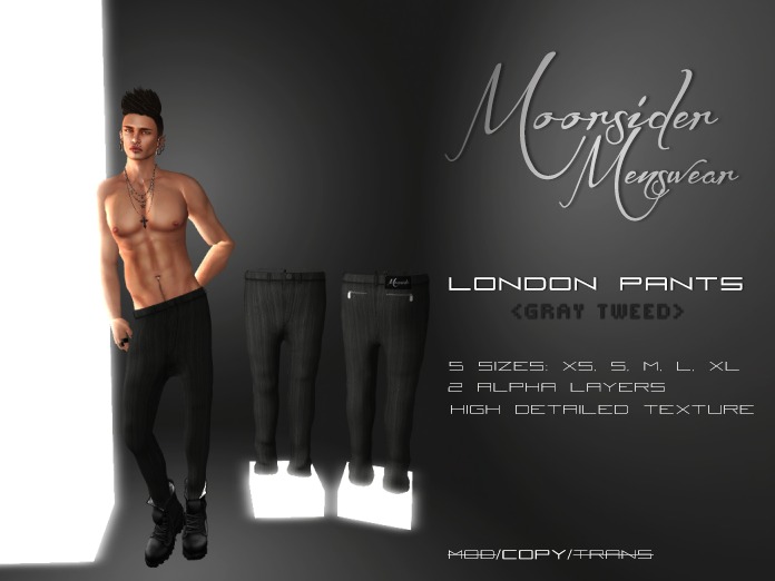 [Moorsider] - London Pants - Gray Tweed