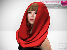 Full Perm Rigged and Non-Rigged Mesh Tube Scarf V.1 - Fashion Kit