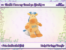 :-: Giraffe I Love my Grand pa (Jirafa Amo a mi Abuelo) :-: