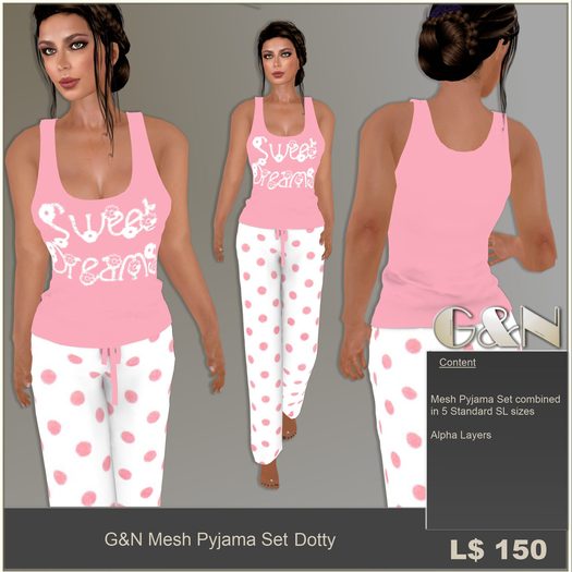 G&N Quality Design Mesh Pyjama Set Dotty (Copy Version)