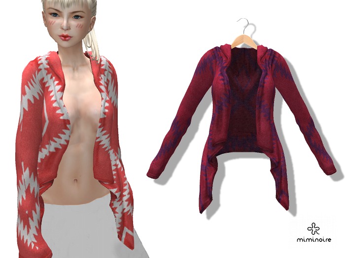 MIMI NOIRE::Wrap sweater [pink/purple]
