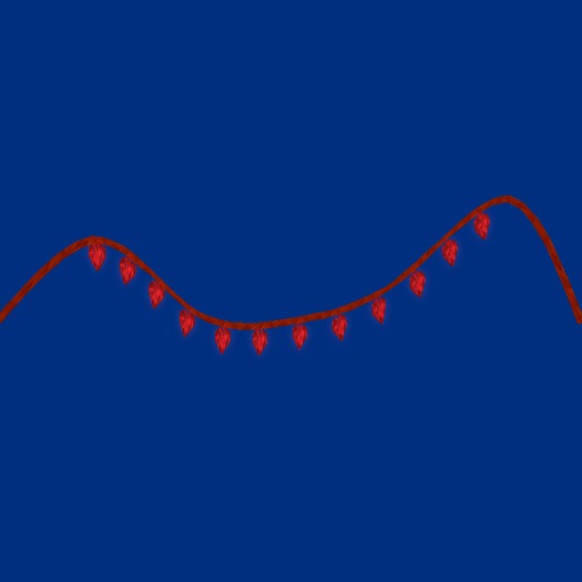 Small Red Heart Lights Garland