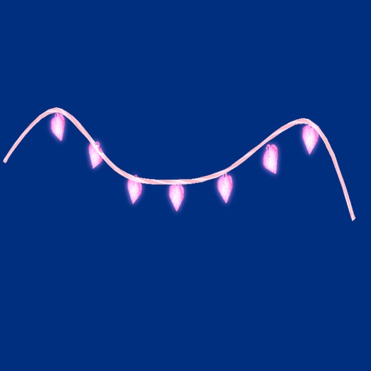 Heart String Lights Garland Pink