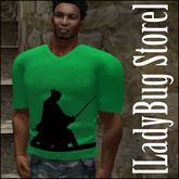 [LadyBug Store]Samurai Green T-shirt Mesh