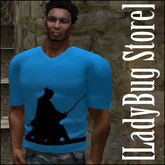 [LadyBug Store]Samurai Blue T-shirt Mesh