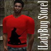 [LadyBug Store]Samurai Red T-shirt Mesh