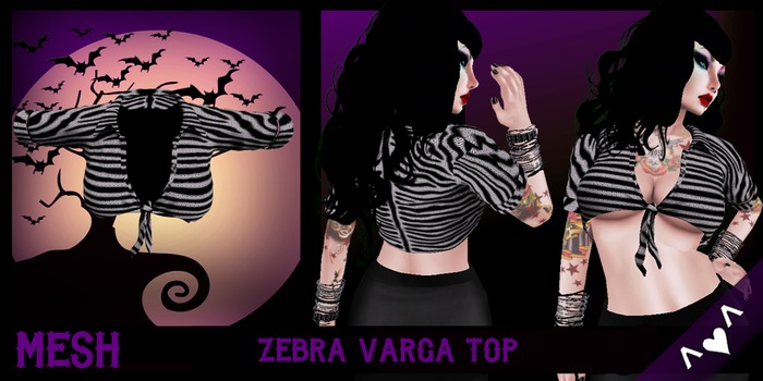 ^v^DRBC^v^ Zebra Varga Top