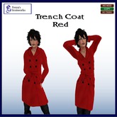 Mesh Trench Coat - Red