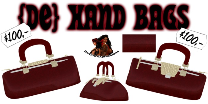{DE} Hand Bag*DRK RED*BOXED*