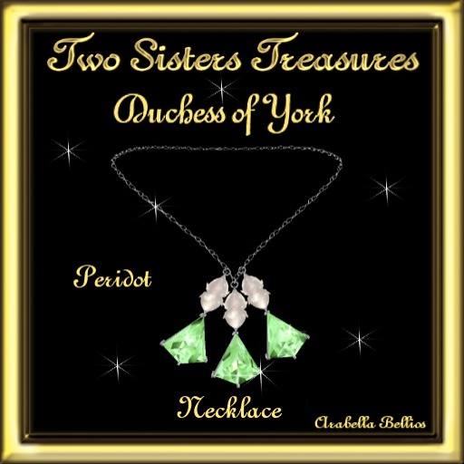DUCHESS OF YORK PERIDOT NECKLACE SILVER BOXED