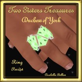 DUCHESS OF YORK PERIDOT RING SILVER BOXED