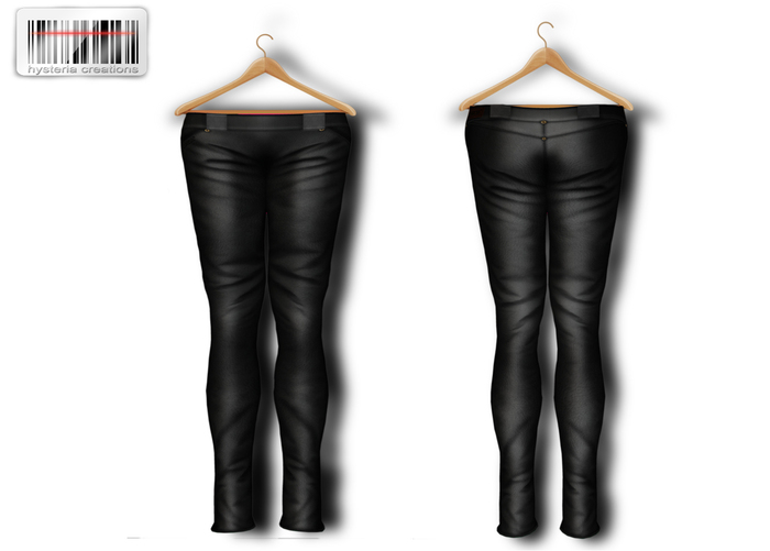 *HC*  Skinny Lether Pants Viv_BLACK